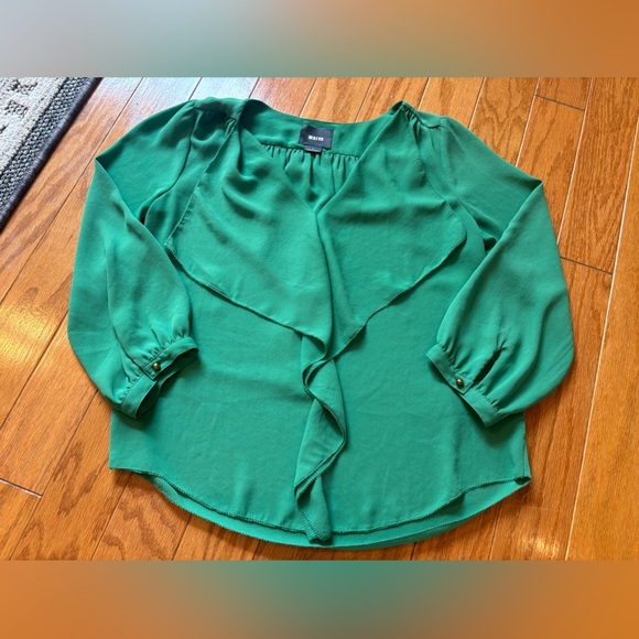 Maeve Flowy Green Blouse Womens size 0 - Picture 1 of 5